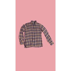 1980s-1990s BHUTTICO WOOL PLAID Button Up Long Sleeve Shirt. Extra Small. AS IS